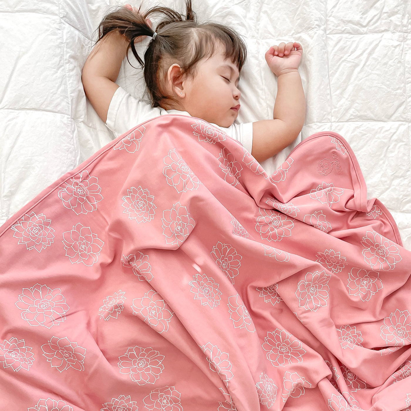 4 Season® Stroller Merino Wool & Organic Cotton Baby Blanket, 40" x 31.5", Succulent
