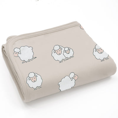 4 Season® Stroller Merino Wool & Organic Cotton Baby Blanket, 40" x 31.5", Sheep