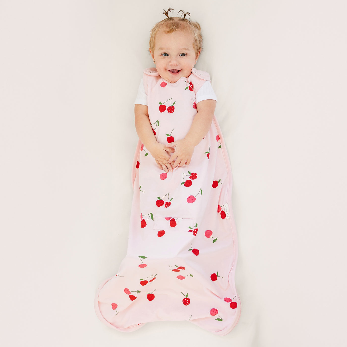 Ecolino® Adjustable Toddler Sleep Bag, Organic Cotton, Universal Size: 2 - 4 Years, Cherry