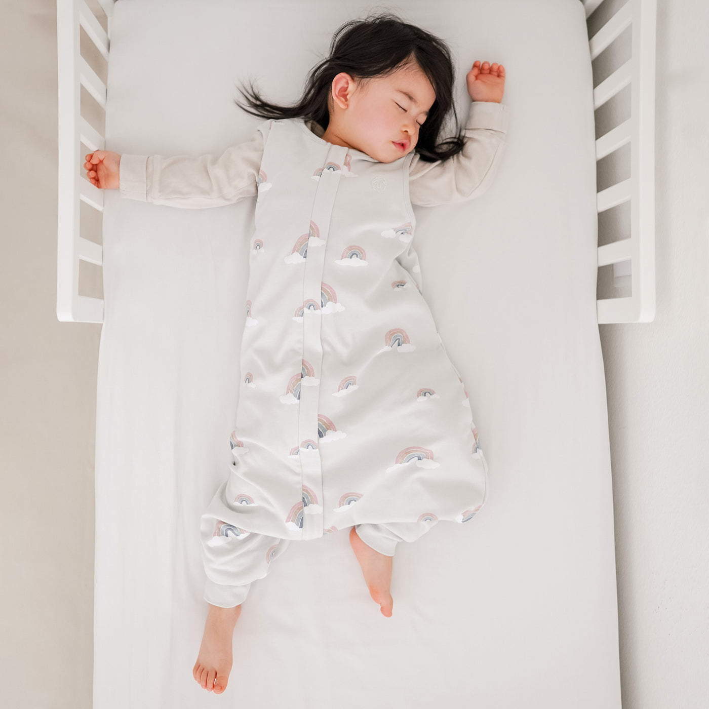 4 Season® Baby Sleep Bag with Feet, Merino Wool & Organic Cotton, Rainbow