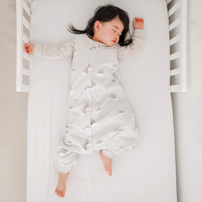 4 Season® Baby Sleep Bag with Feet, Merino Wool & Organic Cotton, Rainbow