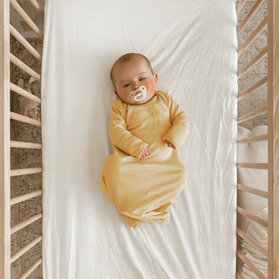 Baby Gown, Merino Wool, 0-6 Months, Honey