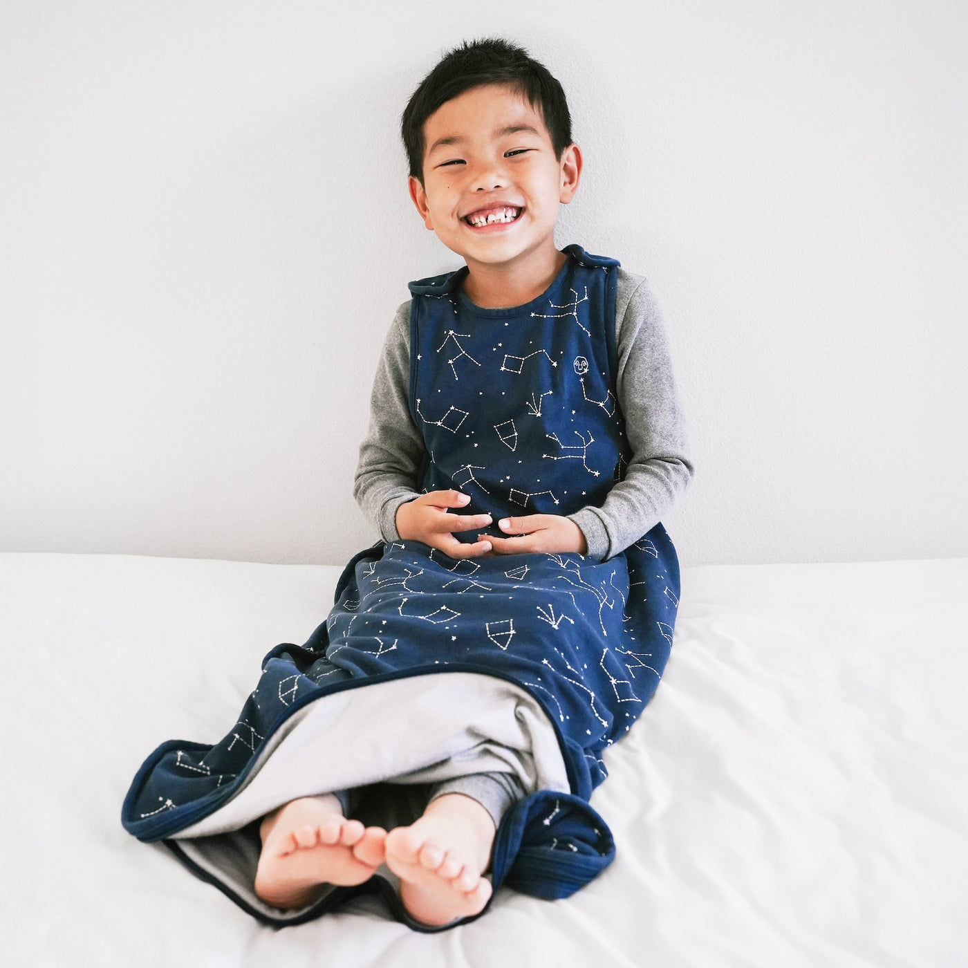 4 Season® Big Kid Sleep Bag, Merino Wool & Organic Cotton, 4 - 6 Years, Night Sky™