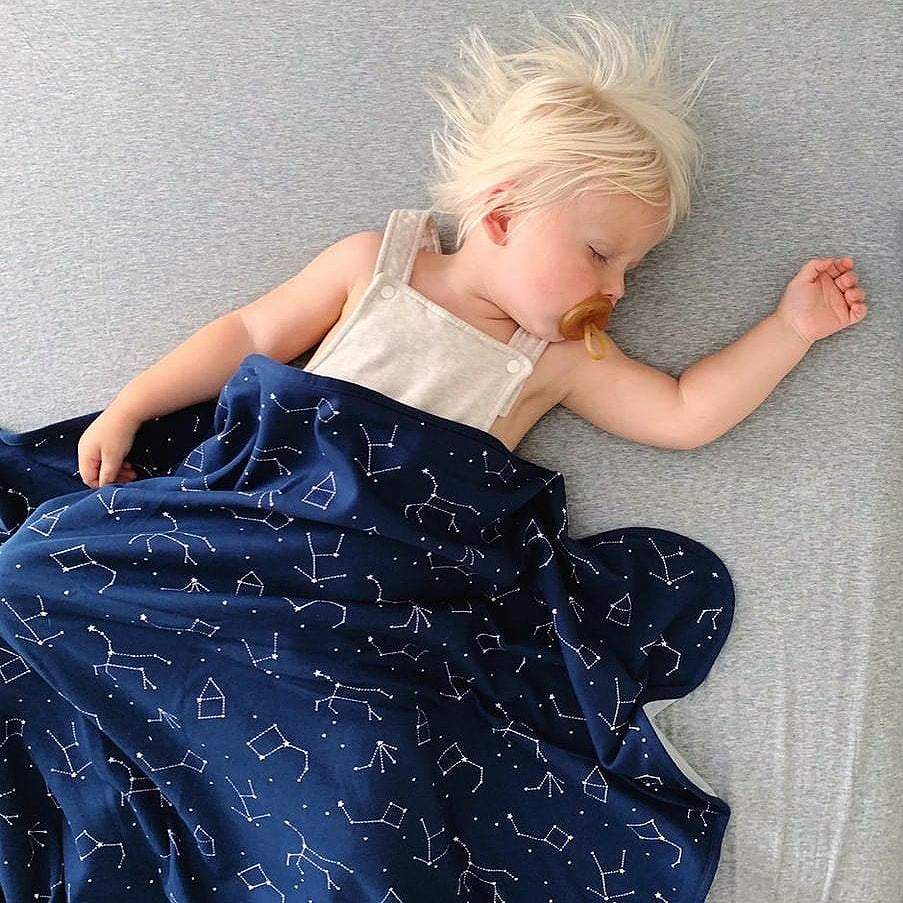 Toddler Blanket, 4 Season® Merino Wool & Organic Cotton Blanket, 52.5" x 40", Night Sky™