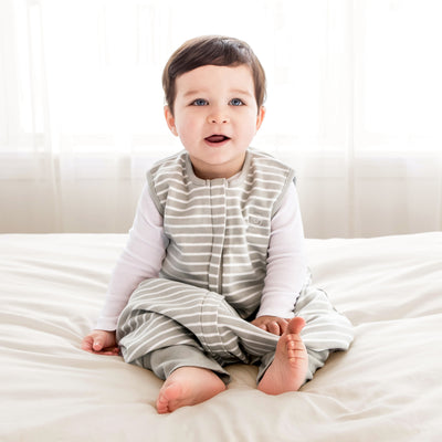 4 Season® Baby Sleep Bag with Feet, Merino Wool & Organic Cotton, Birch Gray