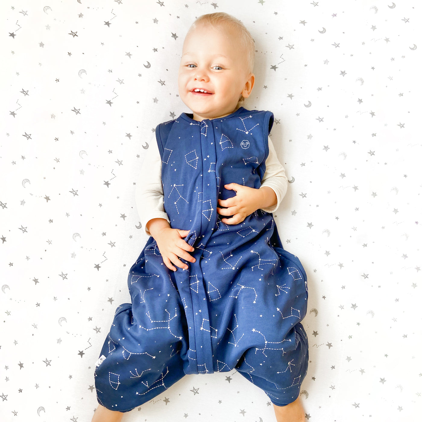 4 Season® Baby Sleep Bag with Feet, Merino Wool & Organic Cotton, Night Sky™