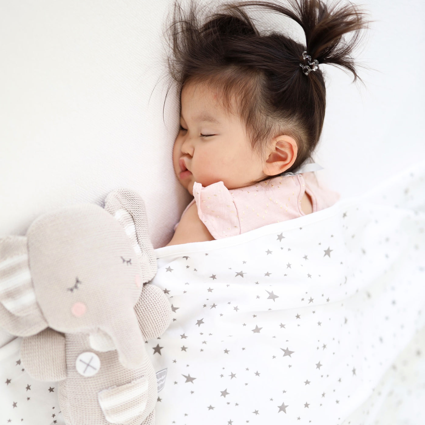 Toddler Blanket, 4 Season® Merino Wool & Organic Cotton, 52.5" x 40", Star White