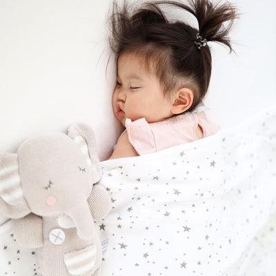 Toddler Blanket, 4 Season® Merino Wool & Organic Cotton, 52.5" x 40", Star White