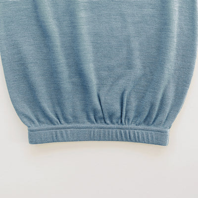 Baby Gown, Merino Wool, 0-6 Months, Blue