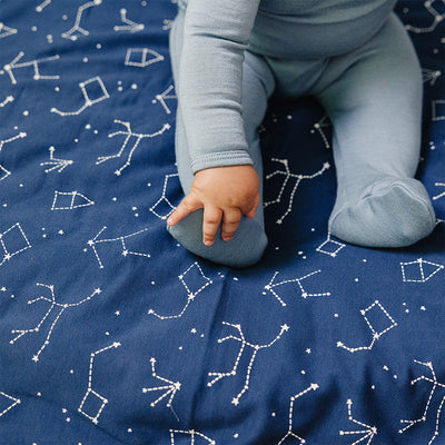 4 Season® Stroller Merino Wool & Organic Cotton Baby Blanket, 40" x 31.5", Night Sky™
