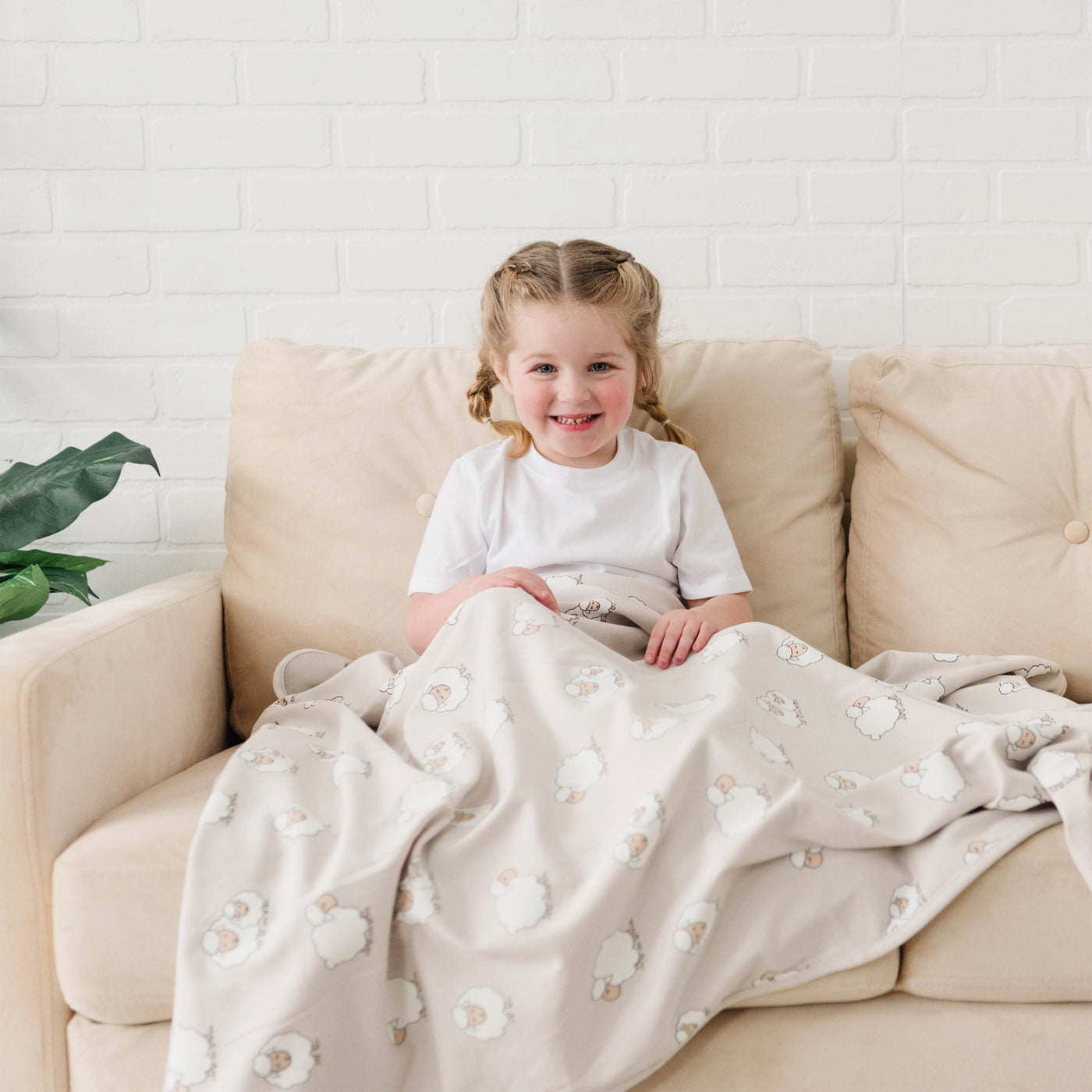 Toddler Blanket, 4 Season® Merino Wool & Organic Cotton Blanket, 52.5" x 40", Sheep