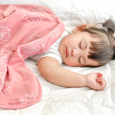 Toddler Blanket, 4 Season® Merino Wool & Organic Cotton Blanket, 52.5" x 40", Succulent