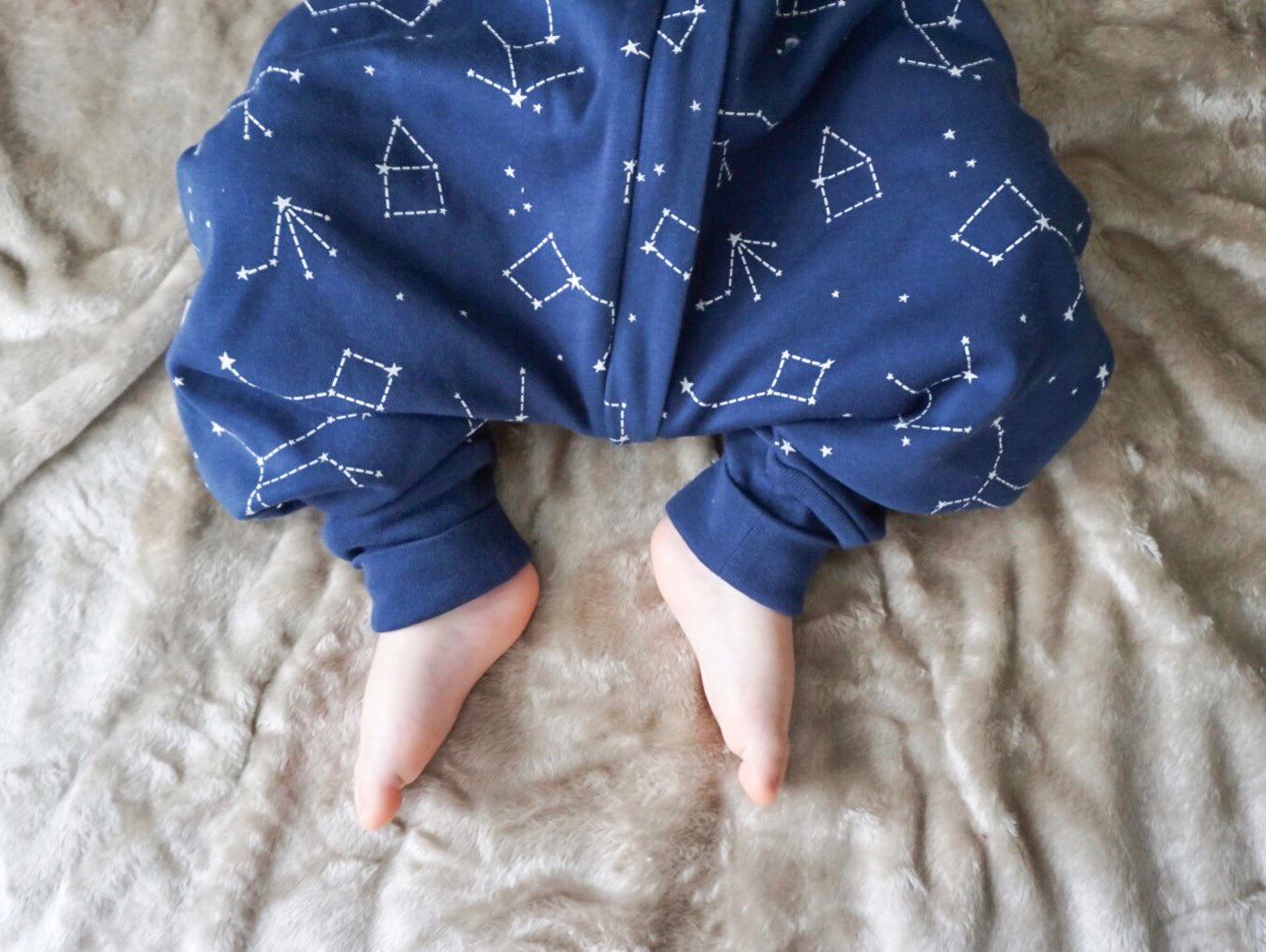 4 Season® Baby Sleep Bag with Feet, Merino Wool & Organic Cotton, Night Sky™