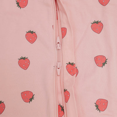 4 Season® Baby Sleep Bag with Feet, Merino Wool & Organic Cotton, Strawberry