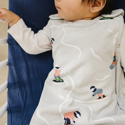 4 Season® Ultimate Baby Sleep Bag, Merino Wool & Organic Cotton, Snowboarder
