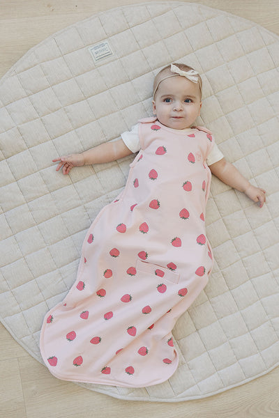 4 Season® Ultimate Baby Sleep Bag, Merino Wool & Organic Cotton, 2 Months - 2 Years, Strawberry