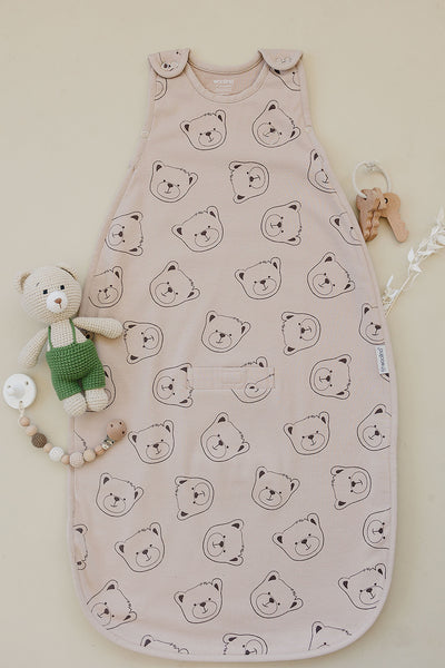 4 Season® Ultimate Baby Sleep Bag, Merino Wool & Organic Cotton, 2 Months - 2 Years, Teddy Bear