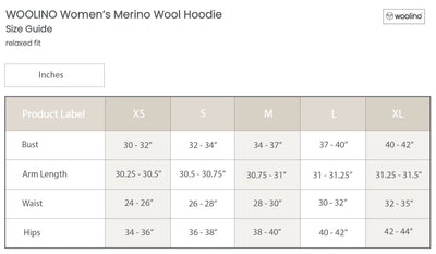 Women's Merino Wool Hoodie, Storm Gray