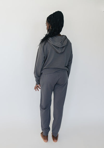 Women's Merino Wool Jogger, Storm Gray