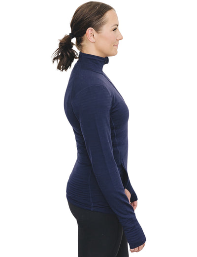 Women's Merino Natural Fleece Full-Zip Jacket, Cosmic Blue