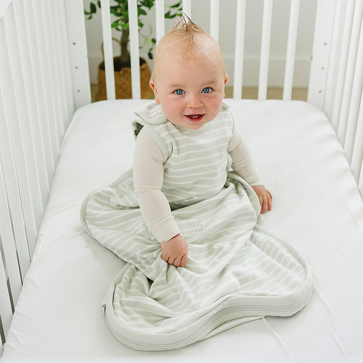 4 Season® Ultimate Baby Sleep Bag, Merino Wool & Organic Cotton, Birch Gray