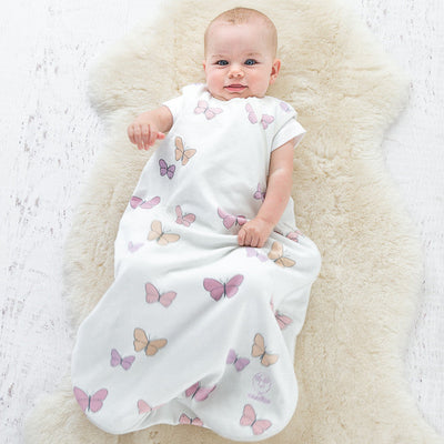4 Season® Basic Baby Sleeping Bag, Merino Wool & Organic Cotton, Butterfly