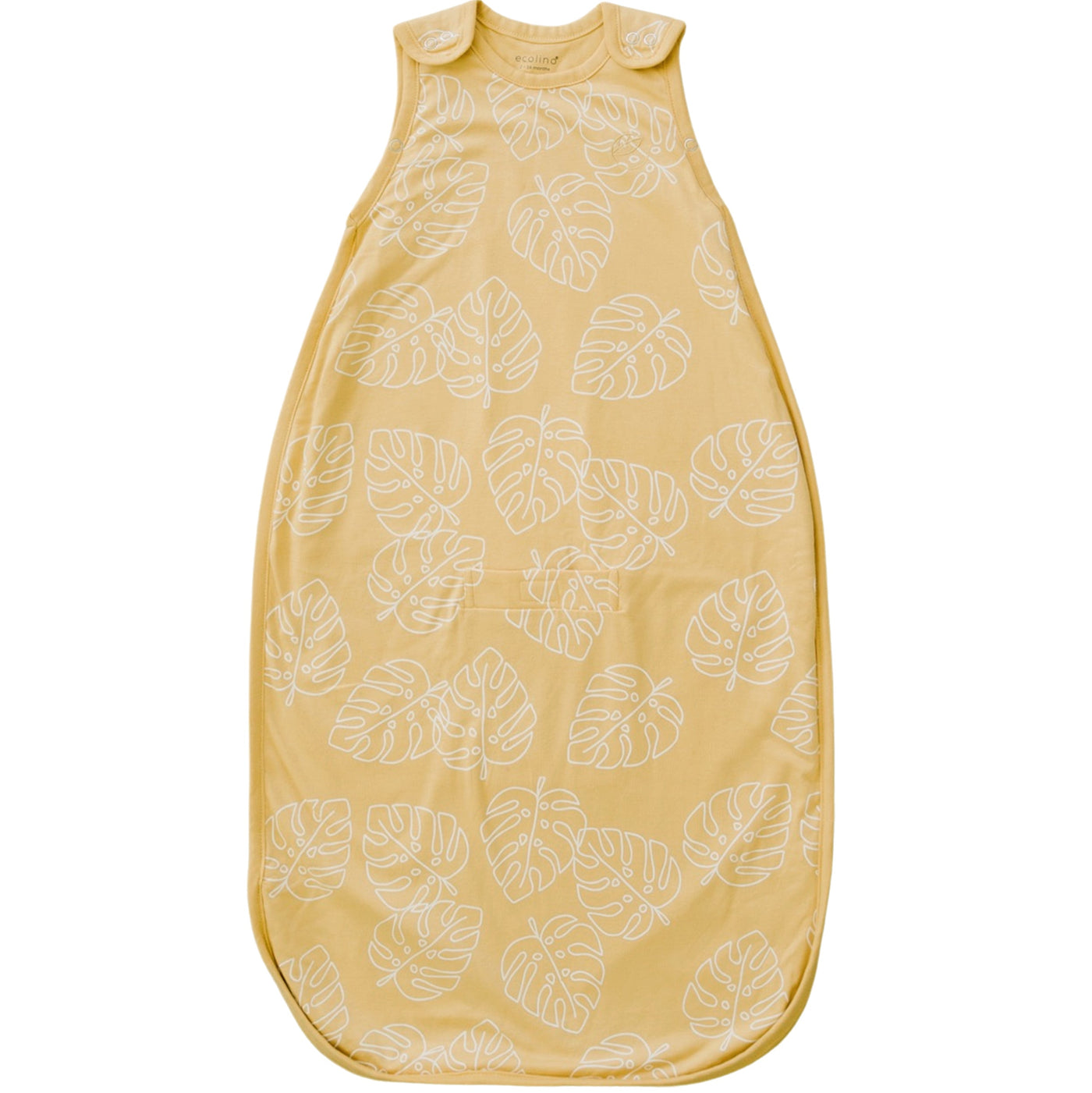 Ecolino® Adjustable Baby Sleep Bag, Organic Cotton, Universal Size: 2 Months - 2 Years, Monstera Leaf