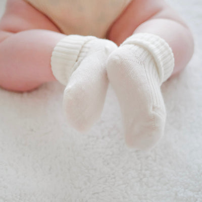 Wool Socks, Baby and Toddler, Brown-Gray & White